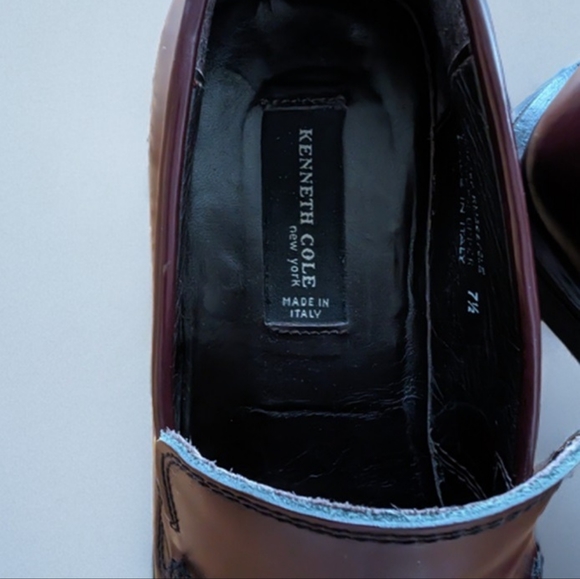 Men's KENNETH COLE Cordovan Loafers Size 7 1/2 - Picture 5 of 8